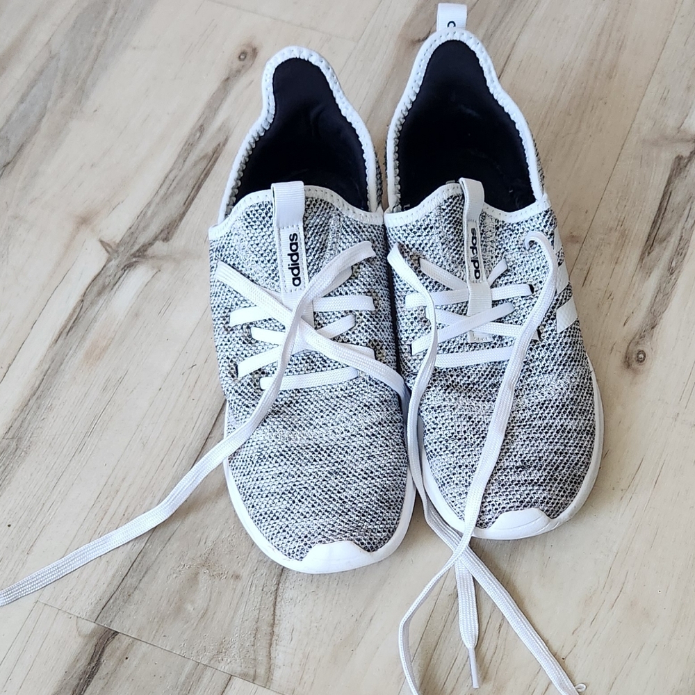 Adidas Gray and White Sneakers